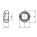 roppantott önzáró csavaranya M24 - 8 (DIN980/V, horganyzott)