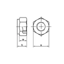 műanyagbetétes alacsony önzáró csavaranya M12 - 8 (DIN985, horganyzott)