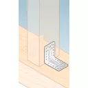 DMX KP1 erősített derékszögű szöglemez, 90x90x65 mm (2,5 mm vtg, fekete)