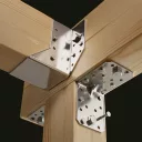 DMX KP1 erősített derékszögű szöglemez, 90x90x65 mm (2,5 mm vtg, horganyzott)