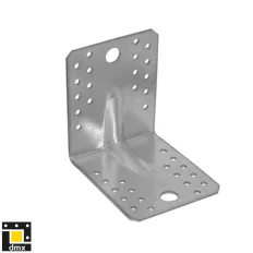   DMX KP2 erősített derékszögű szöglemez, 105x105x90 mm (2,5 mm vtg, horganyzott)