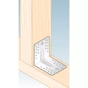 DMX KP2 erősített derékszögű szöglemez, 105x105x90 mm (2,5 mm vtg, sárg. horganyzott)