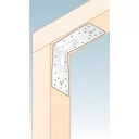 DMX KP5 erősített derékszögű szöglemez, 140x140x65 mm (2,5 mm vtg, horganyzott)