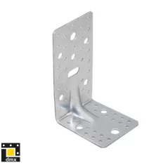   DMX KP6 erősített derékszögű szöglemez, 172x105x90 mm (3,0 mm vtg, horganyzott)