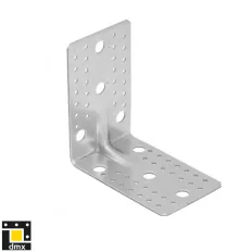   DMX KP7 erősített derékszögű szöglemez, 145x145x90 mm (2,5 mm vtg, horganyzott)