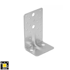   DMX KP8 erősített derékszögű szöglemez, 145x70x90 mm (2,5 mm vtg, horganyzott)