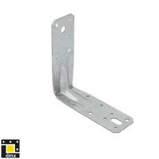   DMX KP9 erősített derékszögű szöglemez, 128,5x128,5x45 mm (2,5 mm vtg, horganyzott)