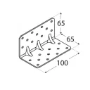 DMX KPK4 erősített derékszögű szöglemez, 65x65x100 mm (2,5 mm vtg, horganyzott)