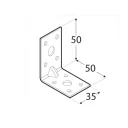 DMX KPL5 erősített derékszögű szöglemez, 50x50x35 mm (2,0 mm vtg, horganyzott)