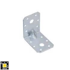   DMX KPL6 erősített derékszögű szöglemez, 60x60x45 mm (2,0 mm vtg, horganyzott)