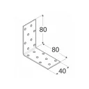 DMX KM7C derékszögű szöglemez, 80x80x40 mm (2,0 mm vtg, fekete)