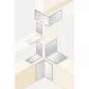 DMX KM7C derékszögű szöglemez, 80x80x40 mm (2,0 mm vtg, fekete)