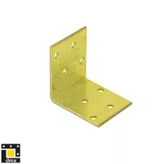  DMX KM 17 derékszögű szöglemez, 50x50x40 mm (2,0 mm vtg, sárg.horganyzott)