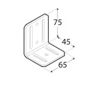 DMX KR3 állítható sarokvas, 75x45x65 mm (4,0 mm vtg, horganyzott)