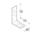 DMX KRD2 állítható sarokvas, 70x55x30 mm (2,0 mm vtg, horganyzott)