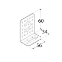 DMX KRD6 állítható sarokvas, 60x34x56 mm (2,0 mm vtg, horganyzott)