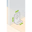 DMX KRD6 állítható sarokvas, 60x34x56 mm (2,0 mm vtg, horganyzott)