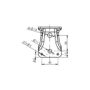 DMX LBZ 285 erősített sarokvas betonhoz, 285x85x65 mm (4,0 mm vtg, tűzihorganyzott)