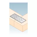 DMX LP1C összekötő lemez - 100x35 mm (2,5 mm vtg, feketére porfestett)