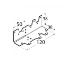 DMX KG többfunkciós sarokösszekötő lemez, 38x38x120 mm (1,5 mm vtg, horganyzott)