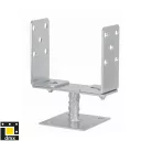 DMX PSRT állítható szélességű oszloptalp, lefúrható, 0-200 mm (tűzihorganyzott)