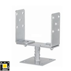   DMX PSRT állítható szélességű oszloptalp, lefúrható, 0-200 mm (tűzihorganyzott)