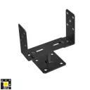 DMX PSRT állítható szélességű oszloptalp, lefúrható, 0-200 mm (fekete)