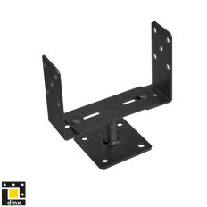   DMX PSRT állítható szélességű oszloptalp, lefúrható, 0-200 mm (fekete)