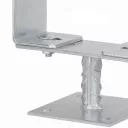 DMX PSRT állítható szélességű oszloptalp, lefúrható, 0-200 mm (tűzihorganyzott)