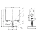 DMX PSRT állítható szélességű oszloptalp, lefúrható, 0-200 mm (tűzihorganyzott)