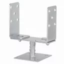 DMX PSRT állítható szélességű oszloptalp, lefúrható, 0-200 mm (tűzihorganyzott)