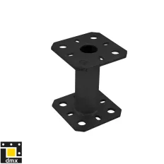   DMX PMF 80/100 C fix talpas oszloptalp, lefúrható, 80x80 - 100 mm (fekete porfestett)