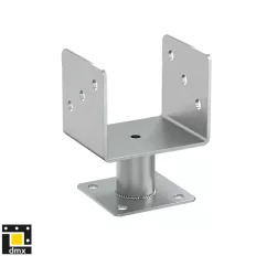   DMX PMFU120 erősített fix talpas oszloptalp, lefúrható, 121x100 mm (horganyzott)