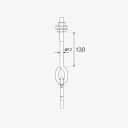 DMX MHA 130 hintacsukló karabínerrel M12x130 mm (horganyzott)