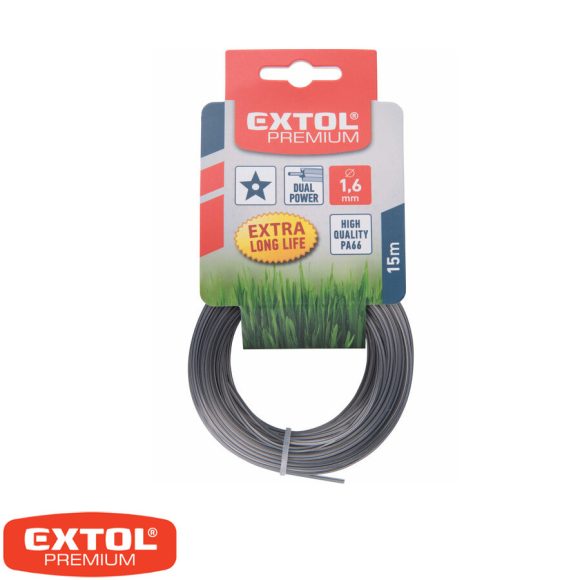 Extol Premium 8870922 vágószál maggal fűkaszához, csillag 1,6mm x 15m