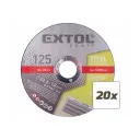 Extol Craft 106903 vágókorong szett acélhoz, fémdobozban (20 darab) - 125x1,0 x22,2 mm