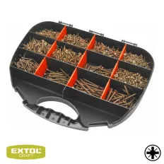   Extol Craft 1441 forgácslapcsavar készlet, 2000 db-os (3.0x16-5.0x60 mm)