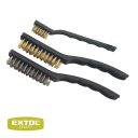 Extol Craft 1848 hajlított drótkefe készlet műanyag nyéllel, acél és sárgaréz, 3db-os