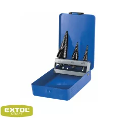   Extol Craft 20092 lépcsős fémfúró készlet, spirál horony, 3 darab (Ø 4-12, 4-20, 4-32 mm)