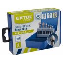 Extol Craft 20094 kúpos süllyesztő készlet fémre 90° HSS - 6,3-20,5 mm (lapolt szár, 6 részes)