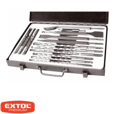   Extol Premium 23952 SDS-PLUS 2-élű fúrószár és véső készlet, 14 darabos
