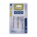 Extol Craft 32600 dugókulcs adapter készlet (CrV.), 1/4"-3/8"-1/2", 3 db-os