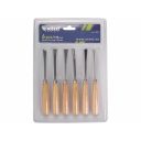 Extol Craft 3936 faragó véső készlet, 6db-os (fa nyéllel)