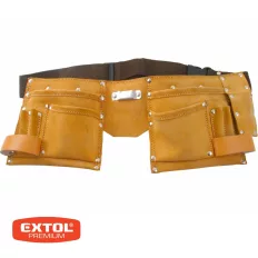 Extol Premium 417 szerszámtartó öv (bőr), 6 zseb