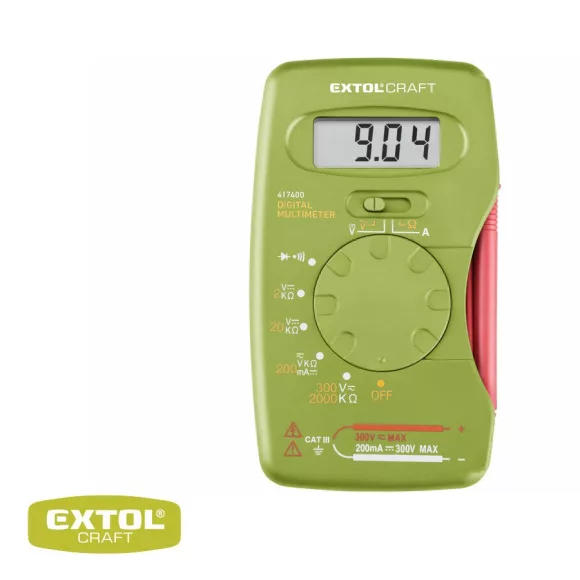 Extol Craft 417400 digitális multiméter, A/V/Ω