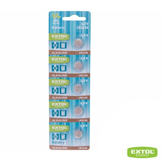 Extol Energy Alkaline Ultra+ gombelem (alkáli) LR1130/LR54/AG10 (1,5 V)