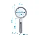 Extol Light 43163 nagyító akkus LED lámpával, 65mm -átmérő - 6x-12x nagyítás