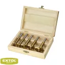 Extol Craft 44016 forstner fúró készlet, TiN bevonat,  Ø 15-20-25-30-35 mm (5 részes)
