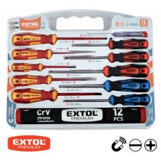   Extol Premium 53088 szigetelt és nem szigetelt csavarhúzó készlet (mágneses), VDE 1000V, 11 db-os