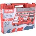 Extol Premium 6522 dugókulcs készlet bitfejekkel (CrV), 3/8", 39 db-os